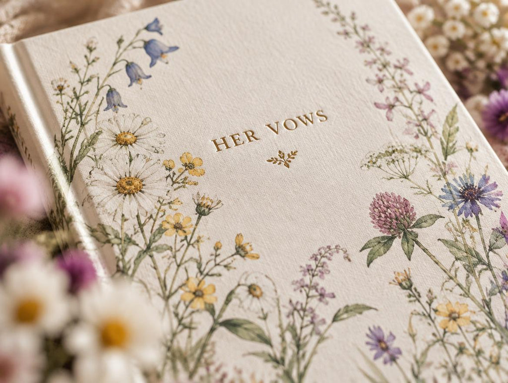 Wildflower Wedding Vow Books Set of 2