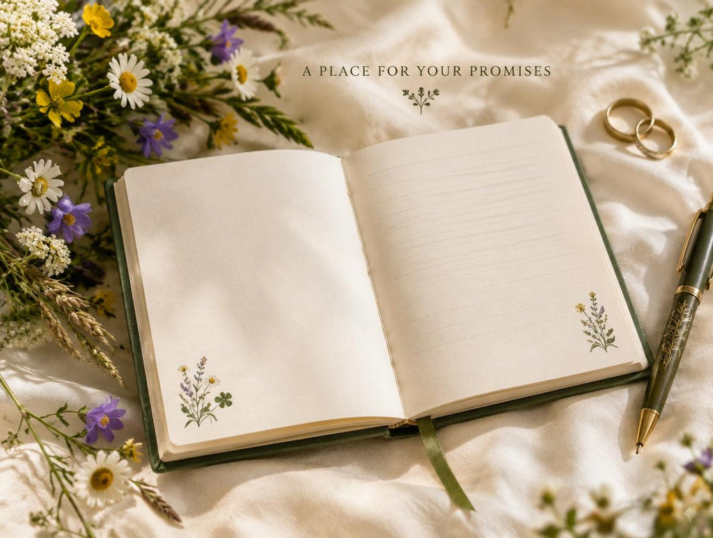 Wildflower Wedding Vow Books Set of 2