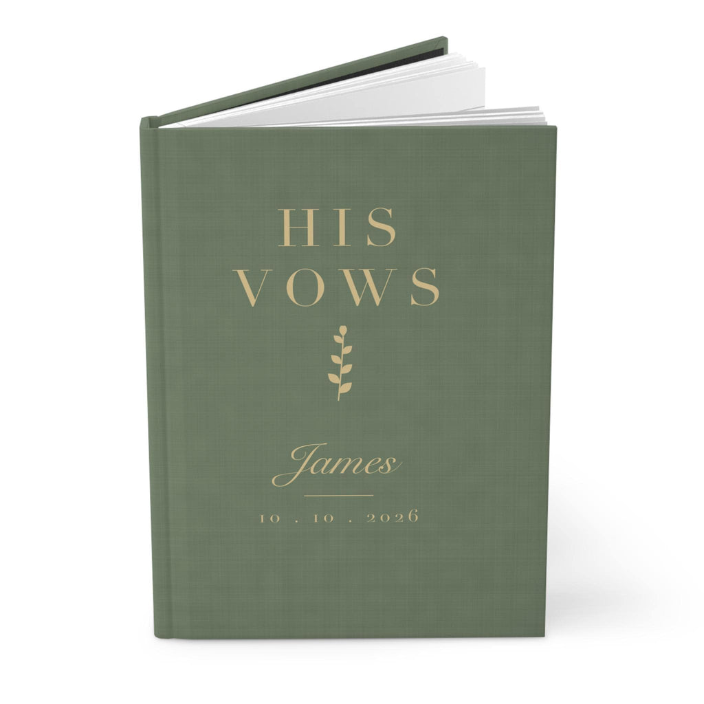 Personalized Vow Book with Name and Date