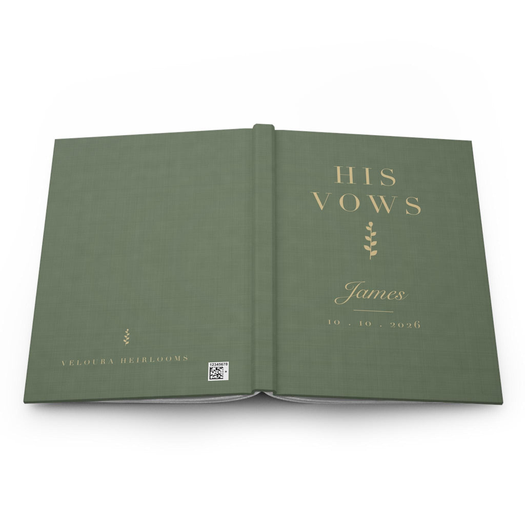 Personalized Vow Book with Name and Date