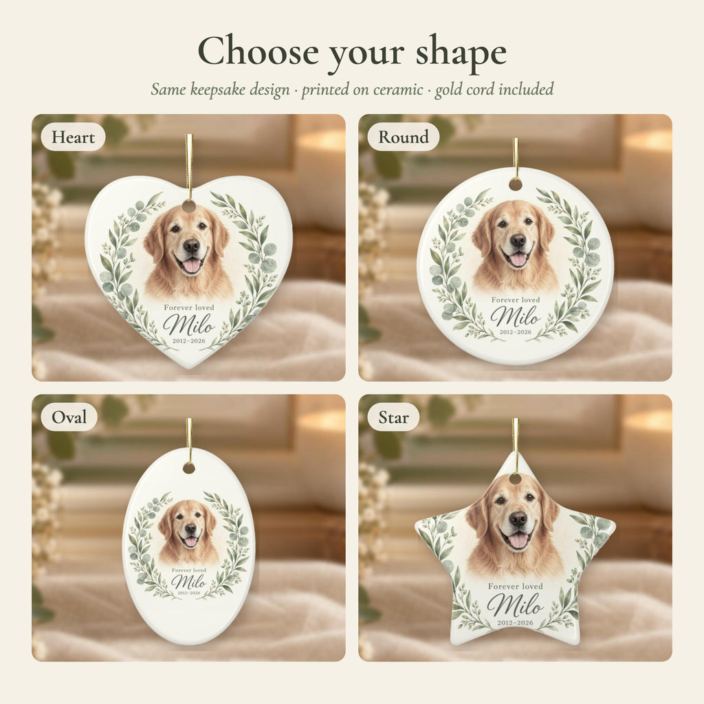 Pet Memorial Ornament with Photo