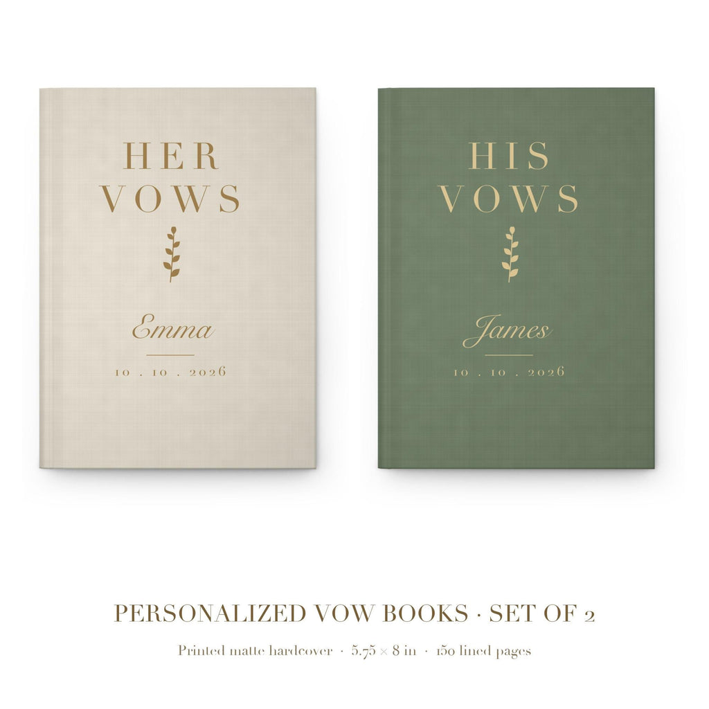His and Hers Vow Books Set of 2
