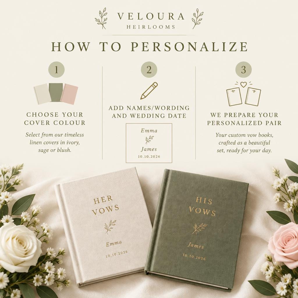 His and Hers Vow Books Set of 2