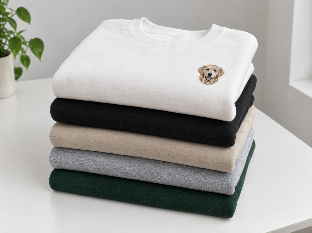 Custom Embroidered Pet Portrait Sweatshirt