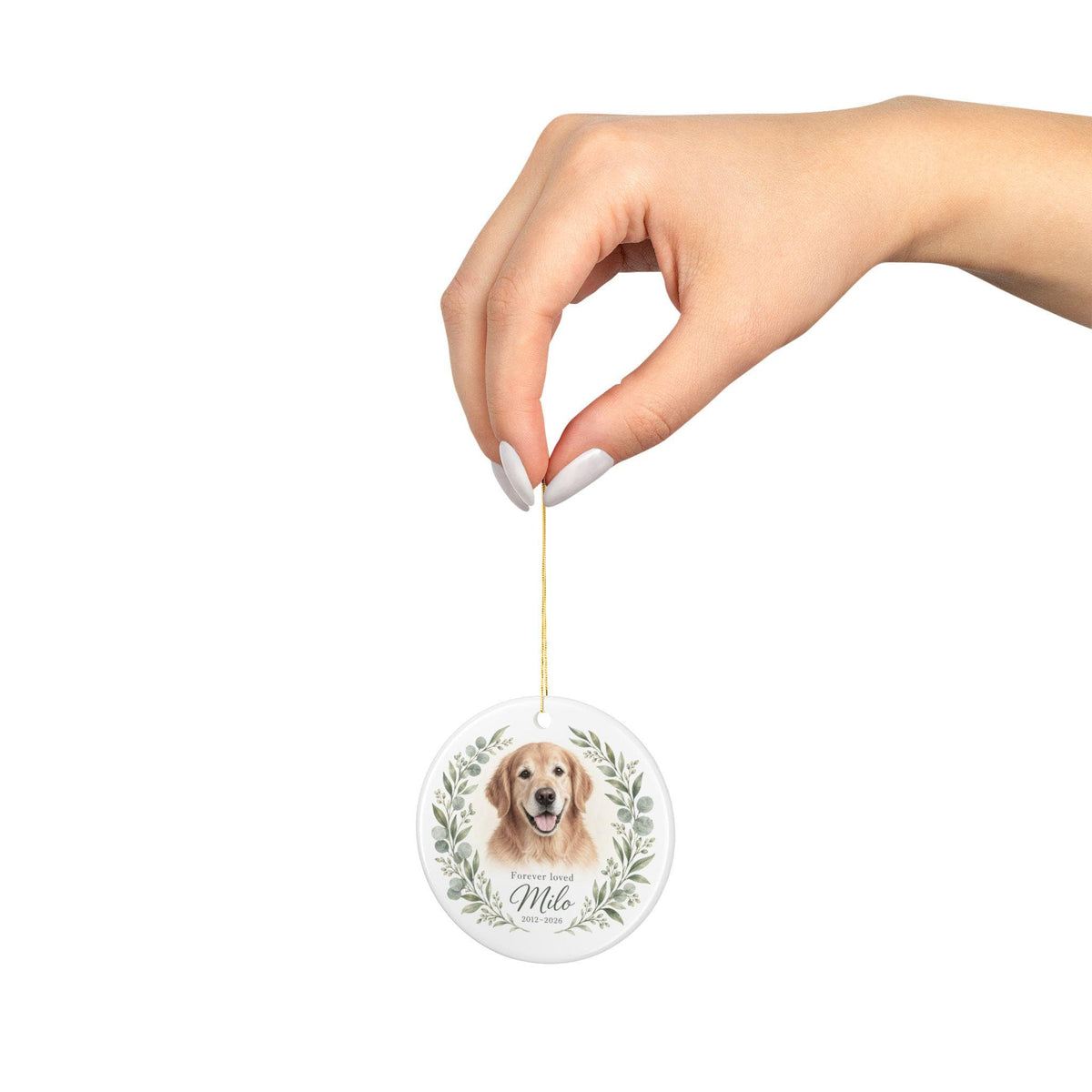 Pet Memorial Ornament with Photo