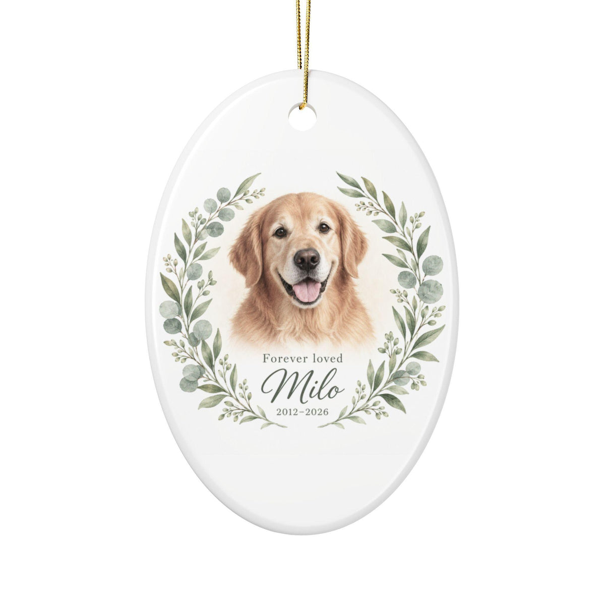 Pet Memorial Ornament with Photo