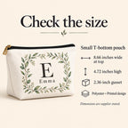Bridesmaid Makeup Bag with Name and Initial