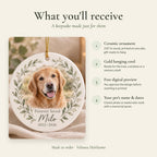 Pet Memorial Ornament with Photo and Name