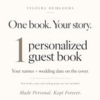 Personalized Wedding Guest Book with Names & Date
