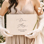 Personalized Wedding Guest Book with Names & Date